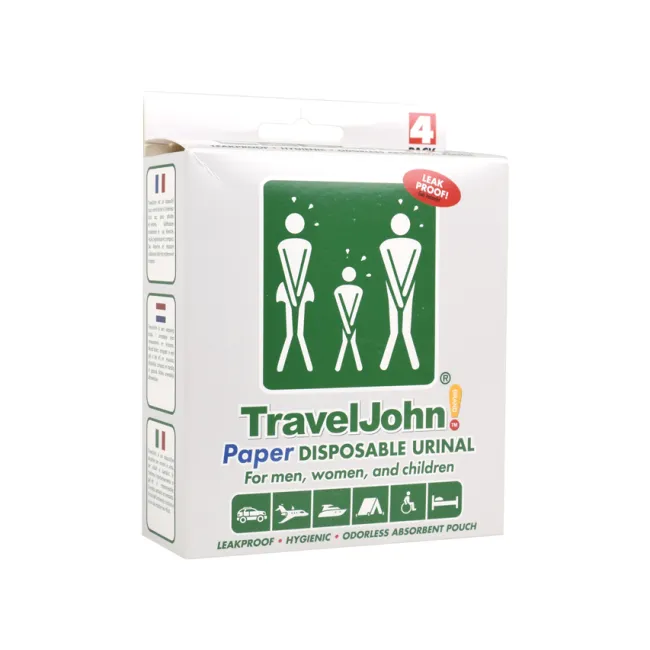 Pungă de vomă TravelJohn™ de unică folosință – cu absorbție rapidă și sigilare anti-miros