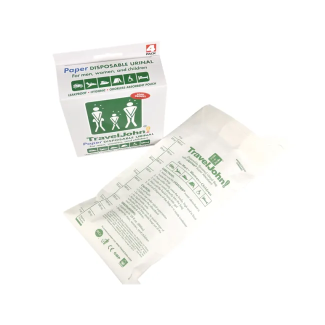 Pungă de vomă TravelJohn™ de unică folosință – cu absorbție rapidă și sigilare anti-miros