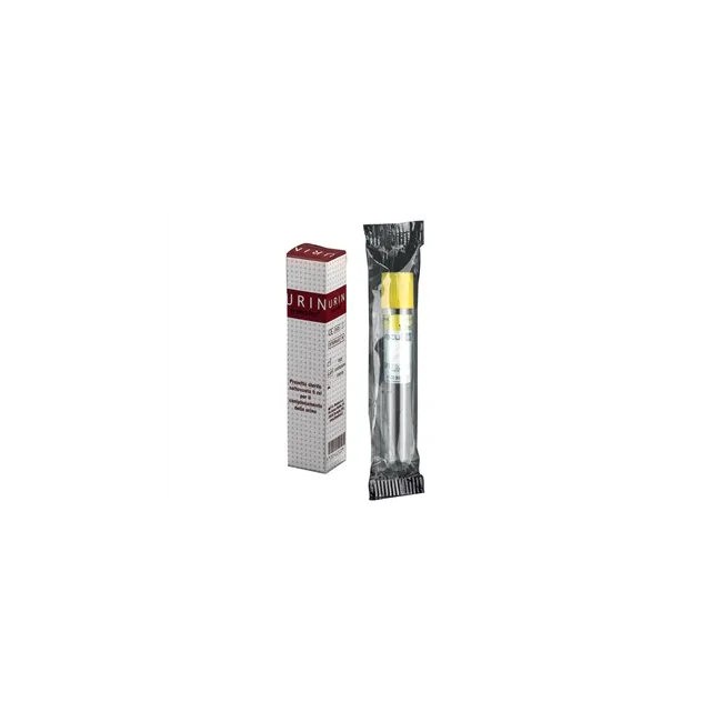 Tub Vidat Steril pentru Urină 10 ml – Capac Galben, Ambalare Individuală, Cutie 100 bucati