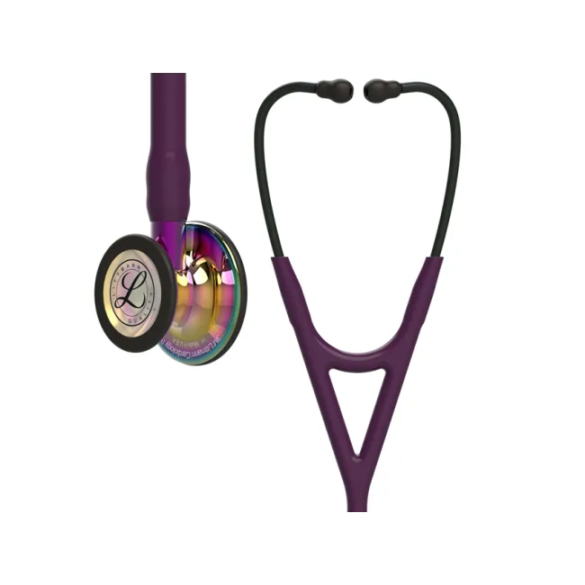 Stetoscop 3M™ Littmann® Cardiology IV – Finisaj Special Rainbow, tub Plum, tijă Violet (Cod 6239)