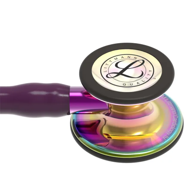 Stetoscop 3M™ Littmann® Cardiology IV – Finisaj Special Rainbow, tub Plum, tijă Violet (Cod 6239)