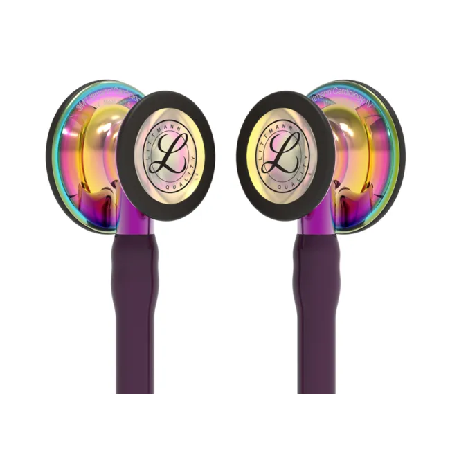 Stetoscop 3M™ Littmann® Cardiology IV – Finisaj Special Rainbow, tub Plum, tijă Violet (Cod 6239)