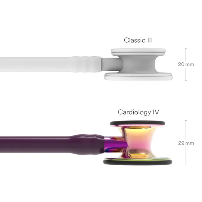 Stetoscop 3M™ Littmann® Cardiology IV – Finisaj Special Rainbow, tub Plum, tijă Violet (Cod 6239)