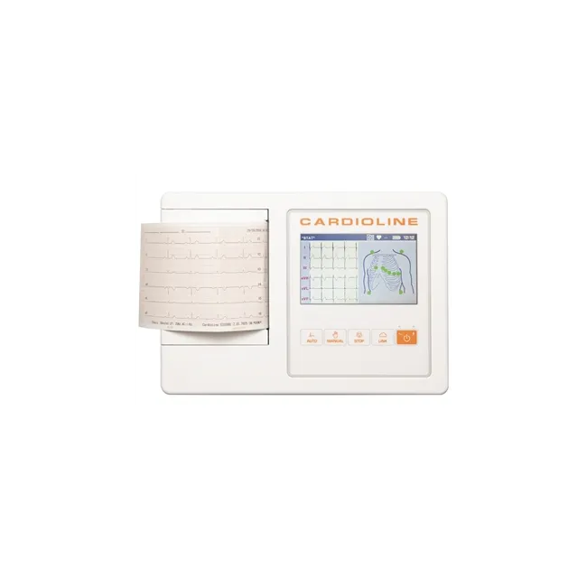 Electrocardiograf Cardioline ECG 100L FULL – Ecran Touch 5", Pachet Complet (Algoritm Glasgow + Software PC EasyApp) și Design Ultra-Portabil (1.48 Kg)
