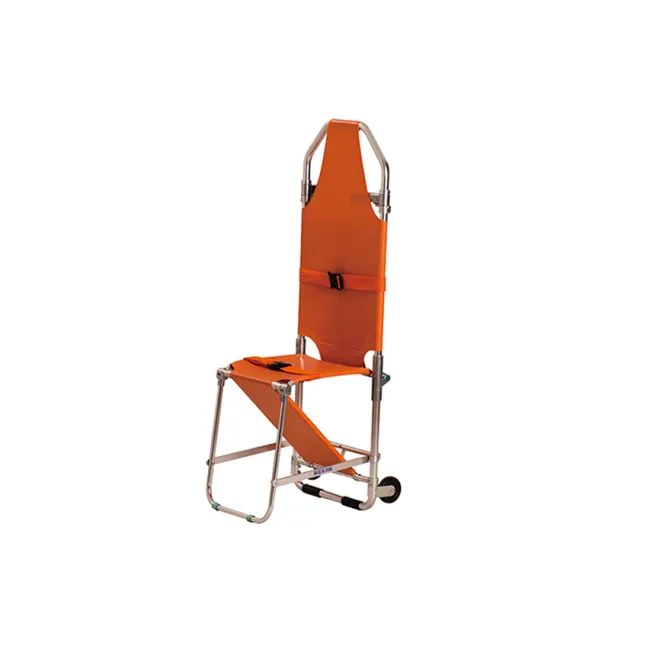 Targă de urgență pliabilă 2 în 1 GIMA – convertibilă în scaun | Portocalie, aluminiu + nylon