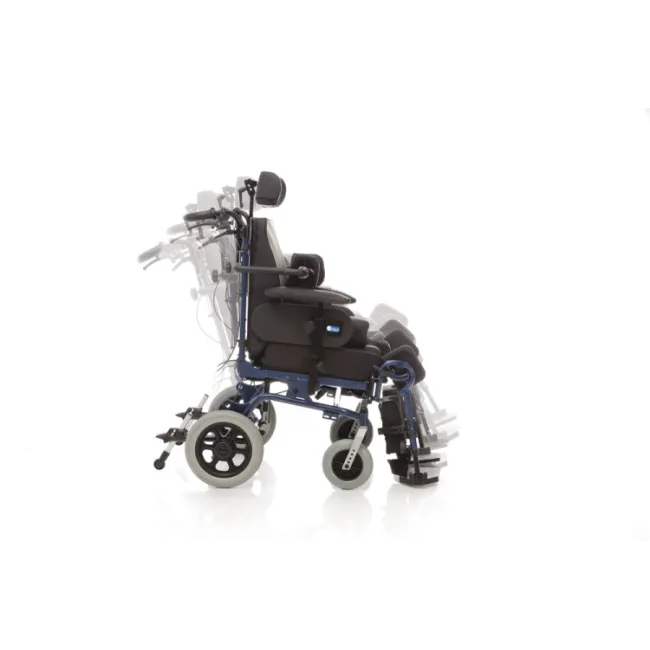 Fotoliu rulant multipostural Moretti Relief Go! CP900 – roți spate de 30 cm, cadru din oțel, ajustări multiple