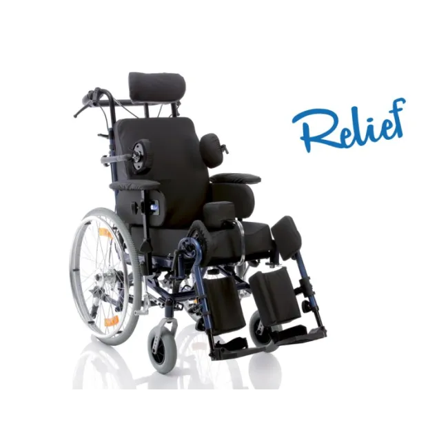 Scaun cu rotile multifuncțional cu autopropulsie – roți mari Ø 60 cm, cadru robust din oțel și numeroase reglaje