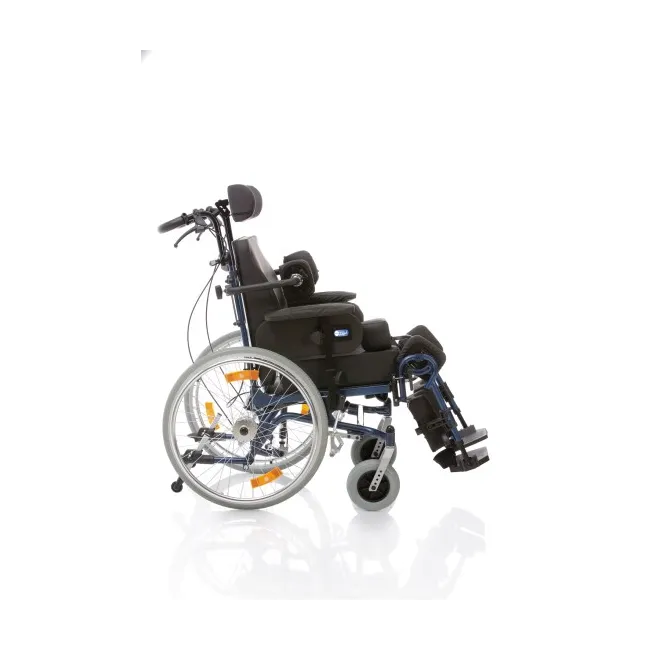 Scaun cu rotile multifuncțional cu autopropulsie – roți mari Ø 60 cm, cadru robust din oțel și numeroase reglaje