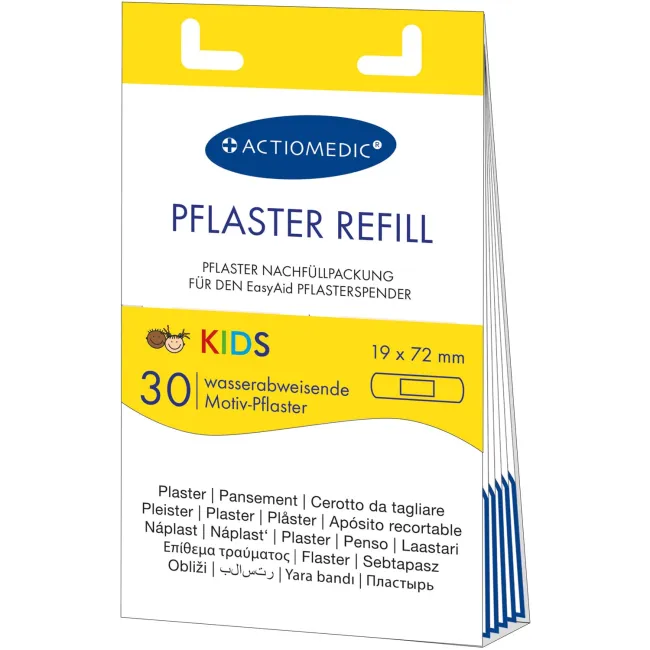 Set 30 de plasturi copii, rezistenți la apa pentru refill dispenser EasyAid