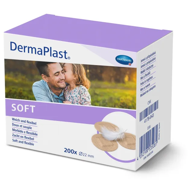 Plasturi rotunzi post-injectie Dermaplast Soft , diametru 22 mm - 200 buc, Hartmann