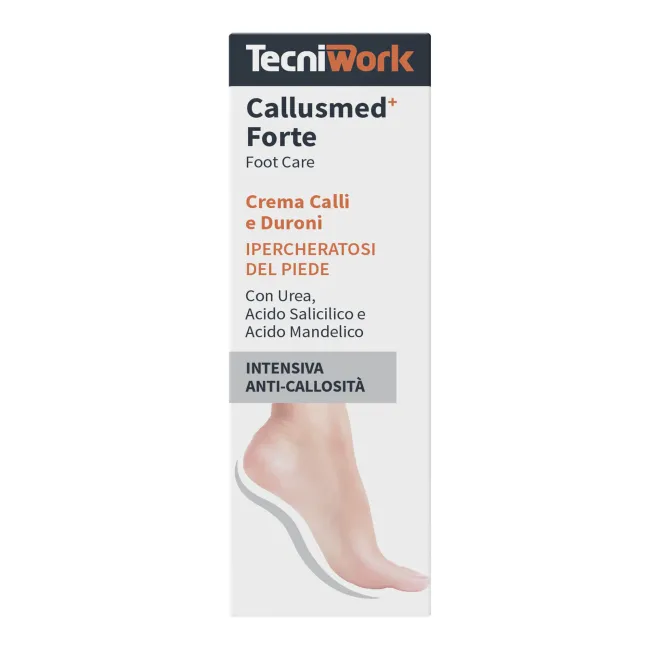 Cremă pentru picioare cu calozități și bătături Callusmed+ Forte 50 ml - fabricat in Italia