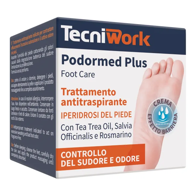 Tratament pentru picioare antiperspirant în cremă Podormed Plus 75 ml - fabricat in Italia