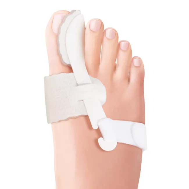 Corector Hallux Valgus pentru noapte, cu protecție din gel, 1 pereche (drept și stâng)