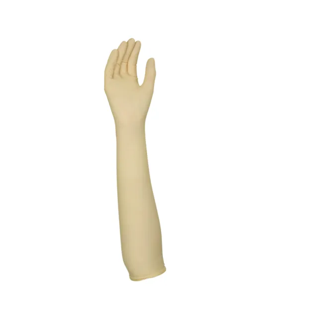 ​Mănuși chirurgicale ginecologice Dermagel Gyno, din latex, nepudrate, crem, 1 set