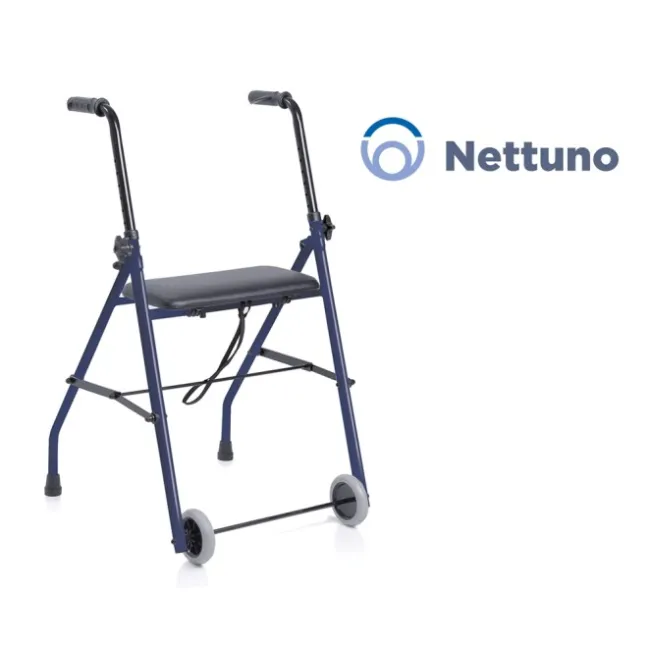 Cadru rolator pliabil Nettuno, cu scaun integrat – simplitate, siguranță și confort
