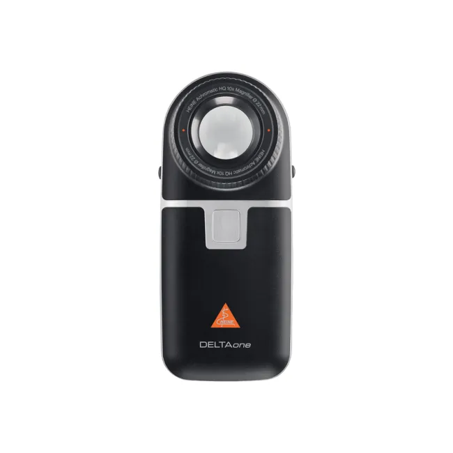 Dermatoscop portabil HEINE DELTAONE – negru, cu iluminare LEDHQ și placă de contact sterilizabilă
