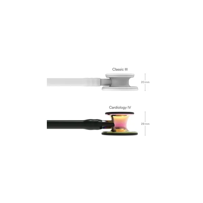 Stetoscop 3M™ Littmann® Cardiology IV – Negru, Finisaj Curcubeu