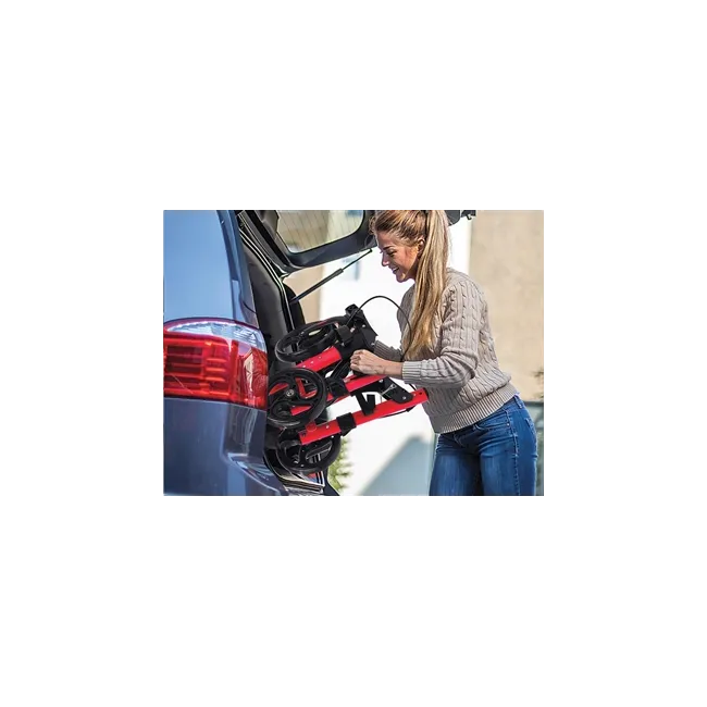 Rolator compact pliabil din aluminiu cu scaun din plasă și frâne de siguranță