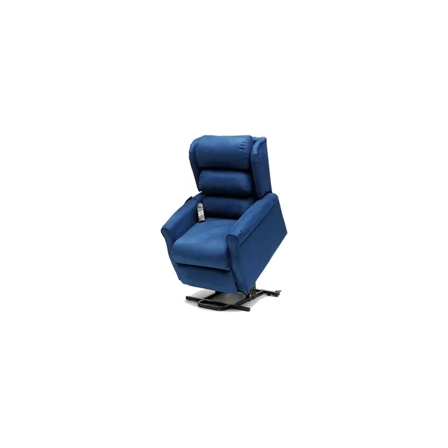 Fotoliu liftabil Ginevra Lift cu 2 motoare – suport picioare standard, culoare albastru