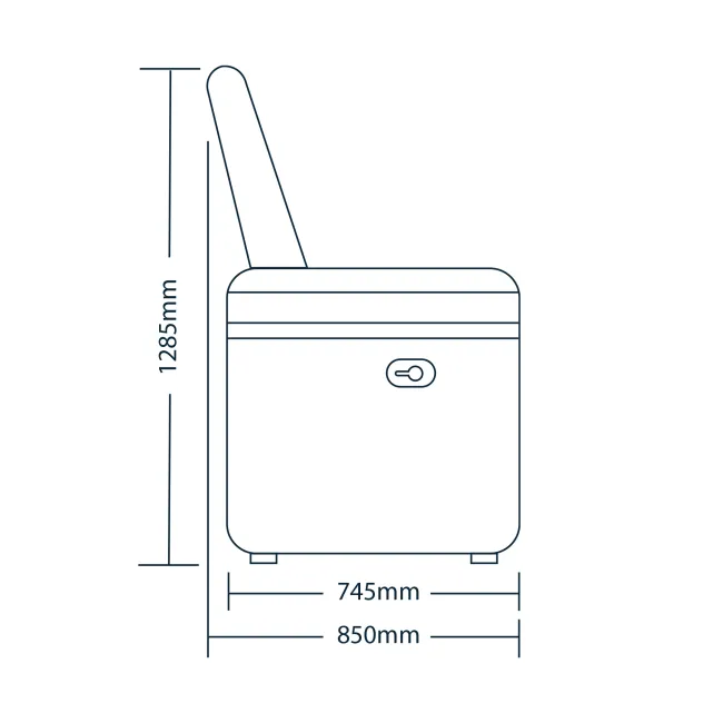 Scaun de pedichiură Infinity Foot Spa cu spătar reglabil manual, conceput special pentru saloanele profesionale de înfrumusețare.