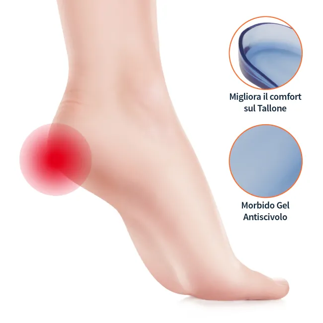 Perne de călcâi Tecniwork Polymer Gel Comfort Plus Bio-Gel, concepute pentru a absorbi șocurile și impacturile cu solul