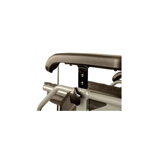 Scaun cu rotile KING din aluminiu, șezut 46 cm, roți pneumatice – negru