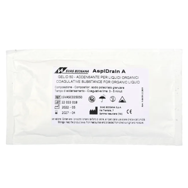 Pulbere coagulantă deșeuri medicale GELID 50 g – absorbție până la 3000 ml