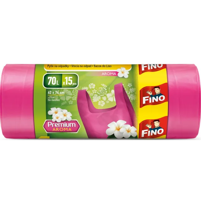Fino Saci Menaj Premium Aroma 70 L 15 buc – Cu Urechi, Parfumați