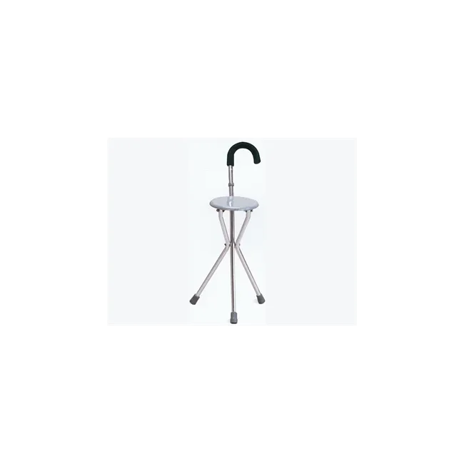 Baston cu șezut din aluminiu, ușor și practic – argintiu