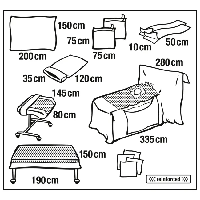 Foliodrape Protect V set campuri chirurgicale ranforsate sterile pentru sold 3 buc, Hartmann