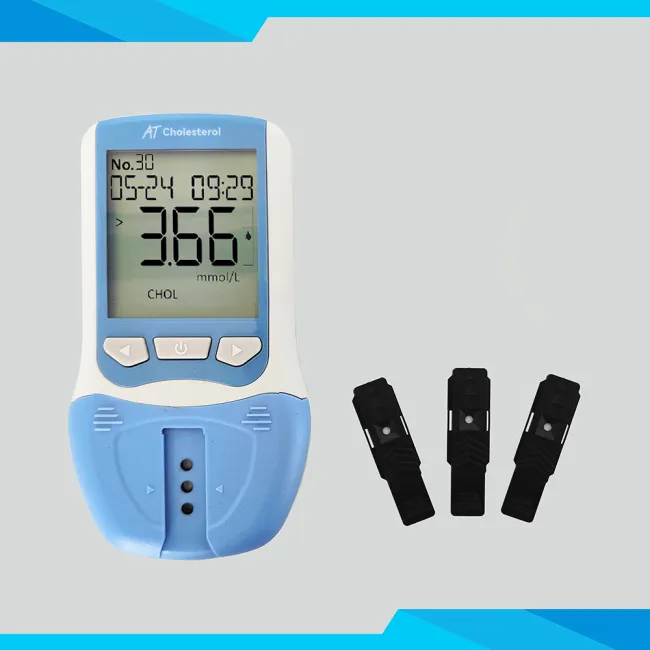 Analizor de Lipide Profesional 3 în 1 (Colesterol Total, HDL, Trigliceride) cu 30 de teste incluse