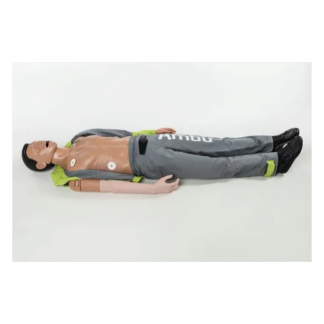Manechin Resuscitare Profesional AmbuMan Advanced Wireless - Simulator Complet ACLS și ALS cu Defibrilare Reală