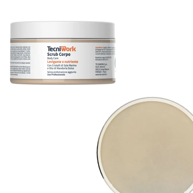 Scrub corporal exfoliant Tecniwork cu sare de mare și uleiuri naturale – netezire și hrănire 300 ml
