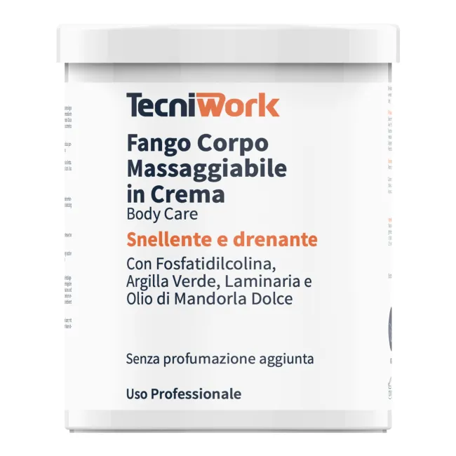 Cremă corporală Tecniwork tip mud pentru subțiere și drenare – anticelulită și remodelare 900 ml