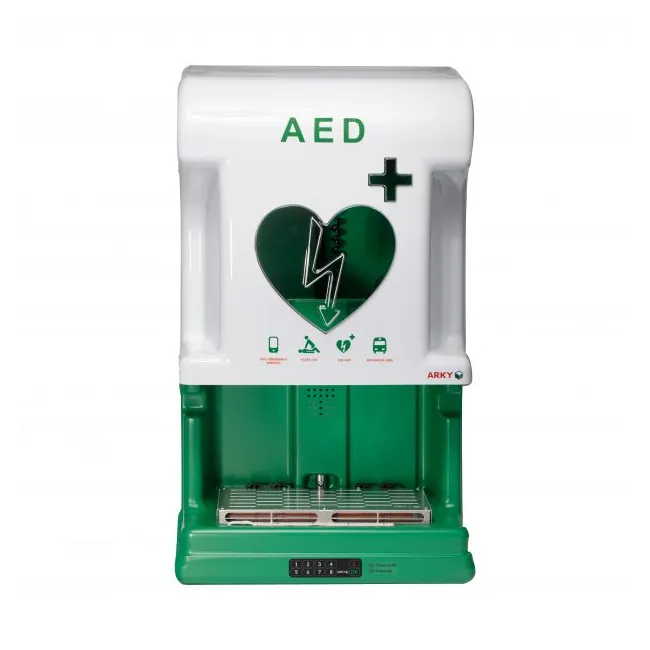 Cabinet Exterior Defibrilator AED  – Protecție Avansată cu Alarmă și Climatizare