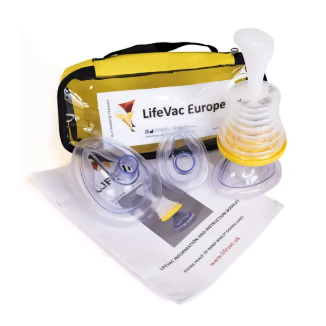 Kit Travel-  Dispozitiv anti-înecare LifeVac cu măști pentru adulți și copii – kit complet de urgență