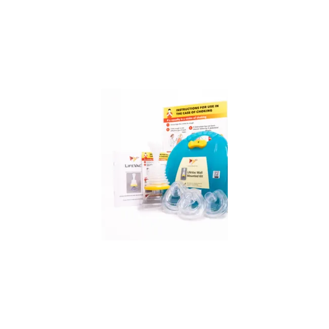 Dispozitiv Anti-Sufocare LifeVac® – Kit de Urgență Profesional, Certificat FDA/CE, cu 4 Măști Incluse pentru montare pe perete