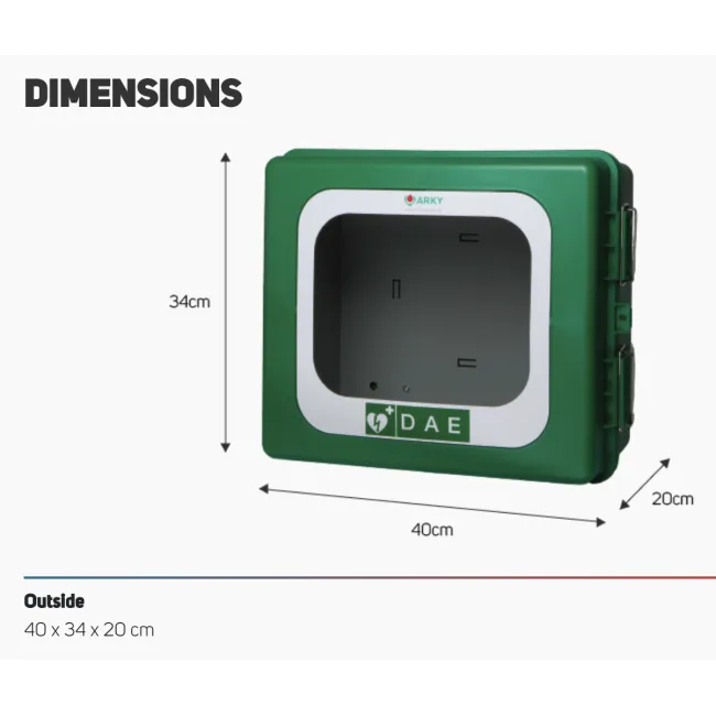 Cutie Defibrilator (AED) pentru Exterior, cu Sistem de Încălzire și Alarma