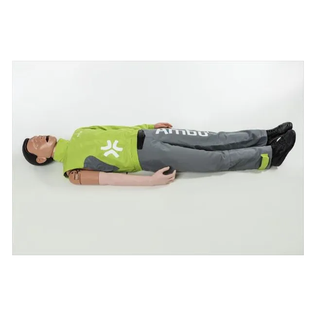 Manechin Resuscitare Profesional AmbuMan Advanced Wireless - Simulator Complet ACLS și ALS cu Defibrilare Reală