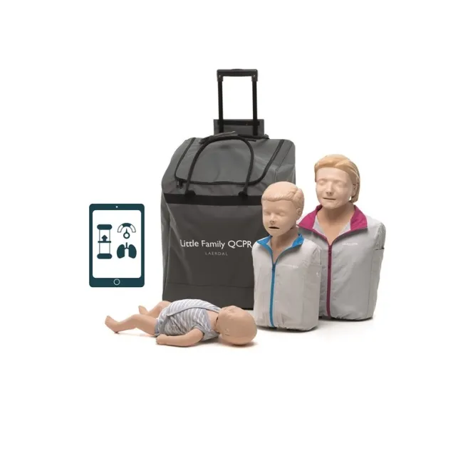 Set Manechine Resuscitare Laerdal Little Family QCPR - Pachet Complet (Adult, Copil, Sugar)