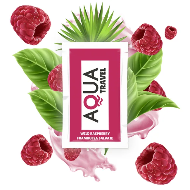Aqua Travel – Lubrifiant pe bază de apă cu aromă de zmeură sălbatică, 50 ml