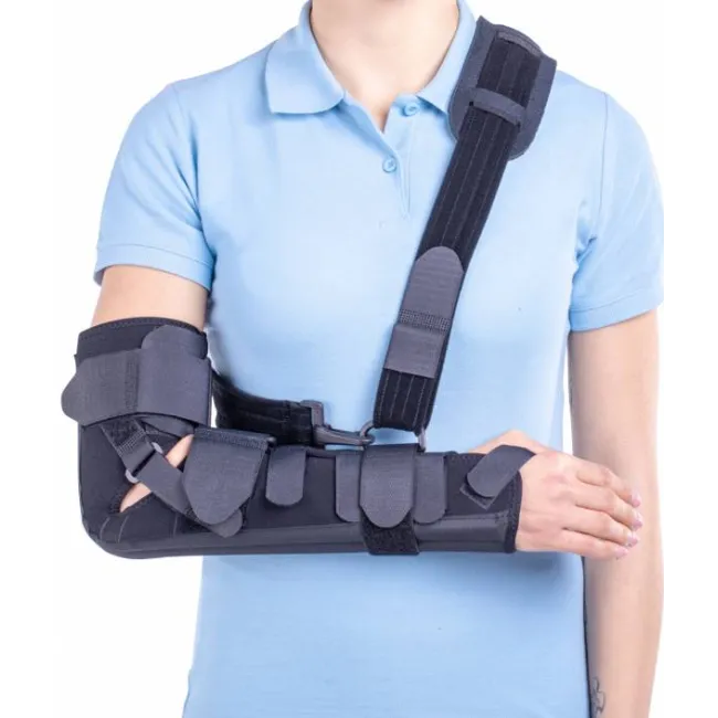 Orteză fixă cot–încheietură–mână pentru imobilizare și recuperare – dispozitiv medical