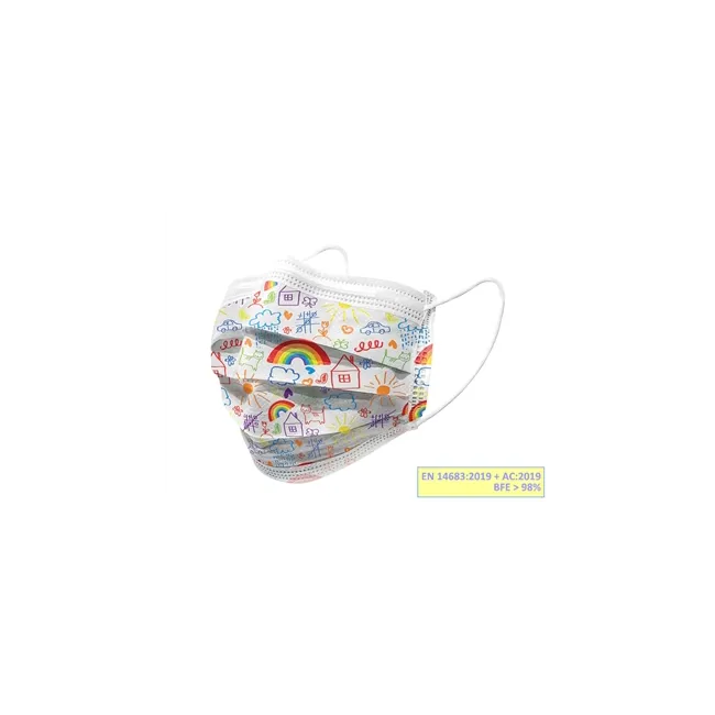 Măști chirurgicale 3 straturi cu elastic, set 10 buc – Type IIR, filtrare 98>, model adult