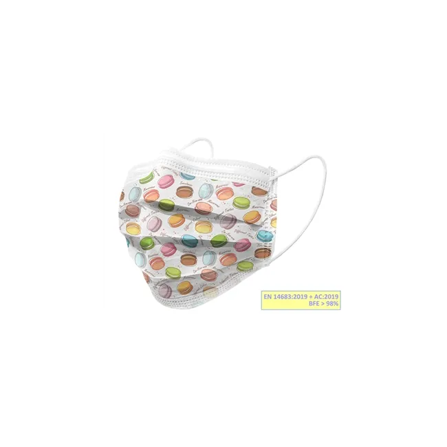 Măști chirurgicale 3 straturi cu elastic, set 10 buc – Type IIR, filtrare 98>, model adult