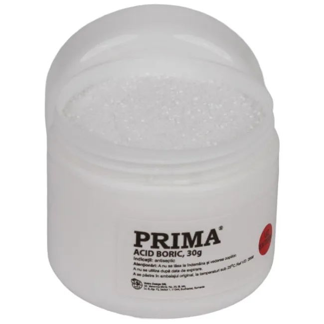 Acid Boric Pulbere 30g PRIMA – Antiseptic, Antifungic și Dezinfectant