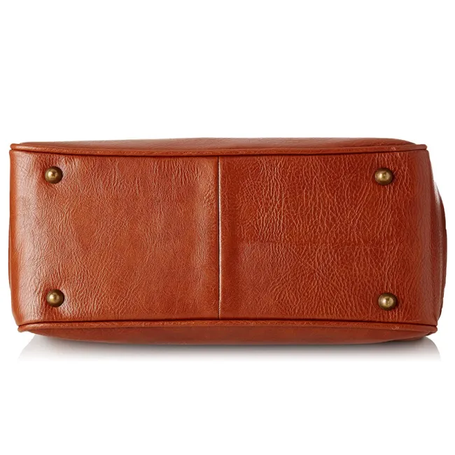 Geantă Medicală de Consultații Clasică – Cu Bază Rigidă și Încuietoare Brunată, 35 x 13 x 24 cm (Made in Italy)
