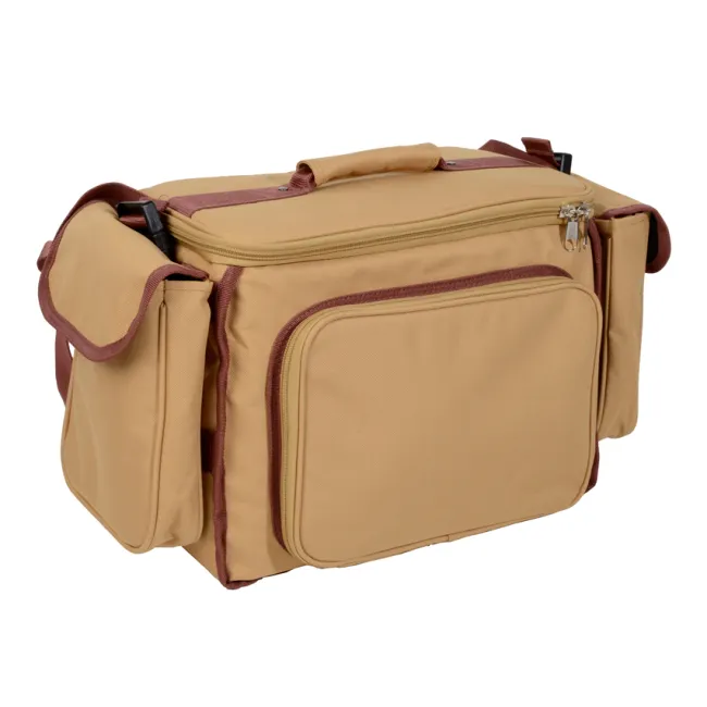 Geantă Medicală Profesională "Utility Doctor Bag" – Bej (Goală), Poliester 600D Impermeabil, Compartimentare Modulară și Buzunare Detașabile
