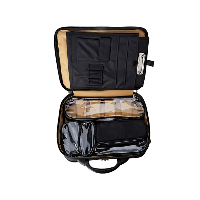 Geantă Medicală Profesională Multi-Funcțională – Goală, Material Nylon 70D/Poliester 600D, 3 Borsete Transparente și Suport Amfofile (23 Elastice)