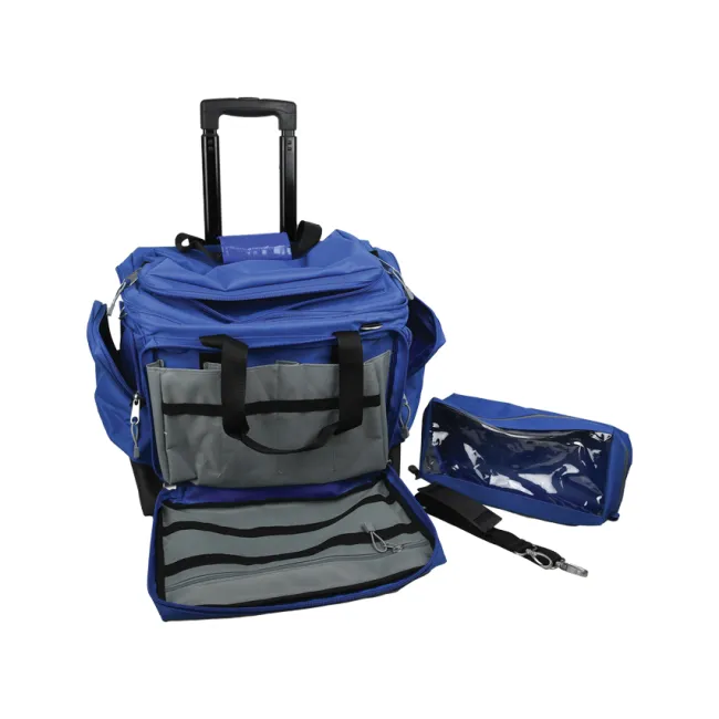 Geantă Medicală Tip Troller "Smart Trolley Bag" – Poliester 600D Impermeabil, Compartimentare Modulară, Bază din Cauciuc și Roți Rezistente la Frig, 56 x 32.5 x 49 cm