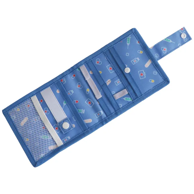 Organizator Medical de Buzunar "Pocket Organizer" – Albastru Deschis, Suport Compact pentru Instrumente și Accesorii, 15 x 12 x h 2 cm